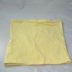 Yellow tube top topshop size is 8